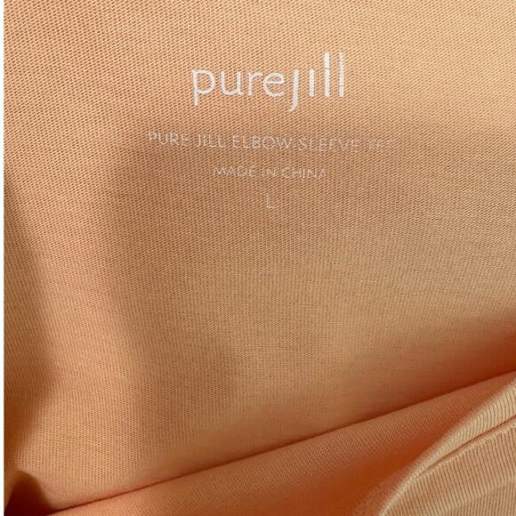 J. Jill melon orange short sleeves t shirt size L - Picture 3 of 15